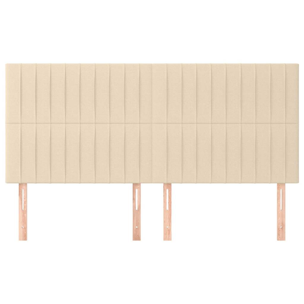 Kopfteil Creme 180x5x118/128 cm Stoff