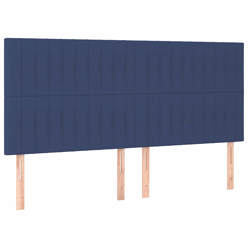 Kopfteil Blau 200 x 5 x 118/128 cm Stoff
