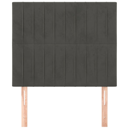 Kopfteil Dunkelgrau 80 x 5 x 118/128 cm Samt