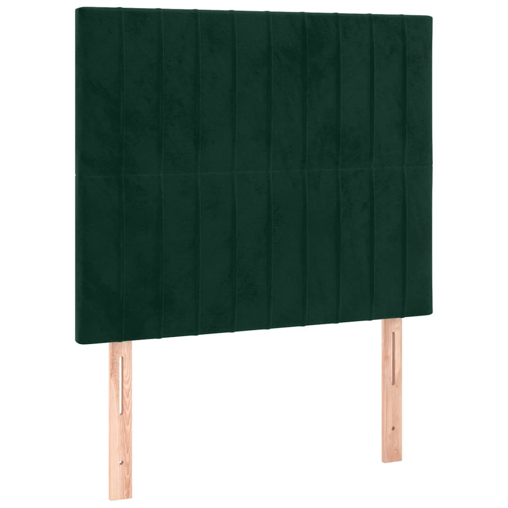 Kopfteil Dunkelgrün 80x5x118/128 cm Samt