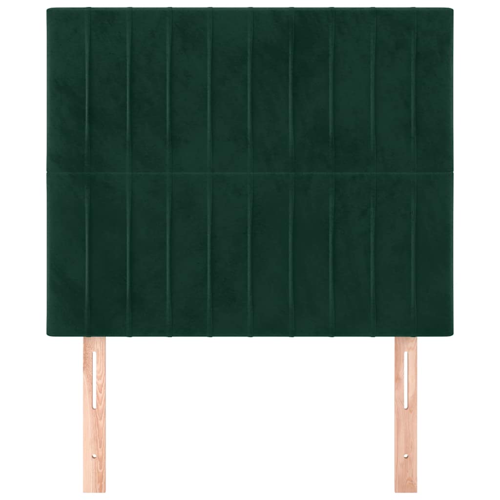 Kopfteil Dunkelgrün 80x5x118/128 cm Samt