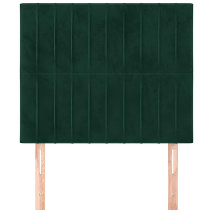 Kopfteil Dunkelgrün 80x5x118/128 cm Samt