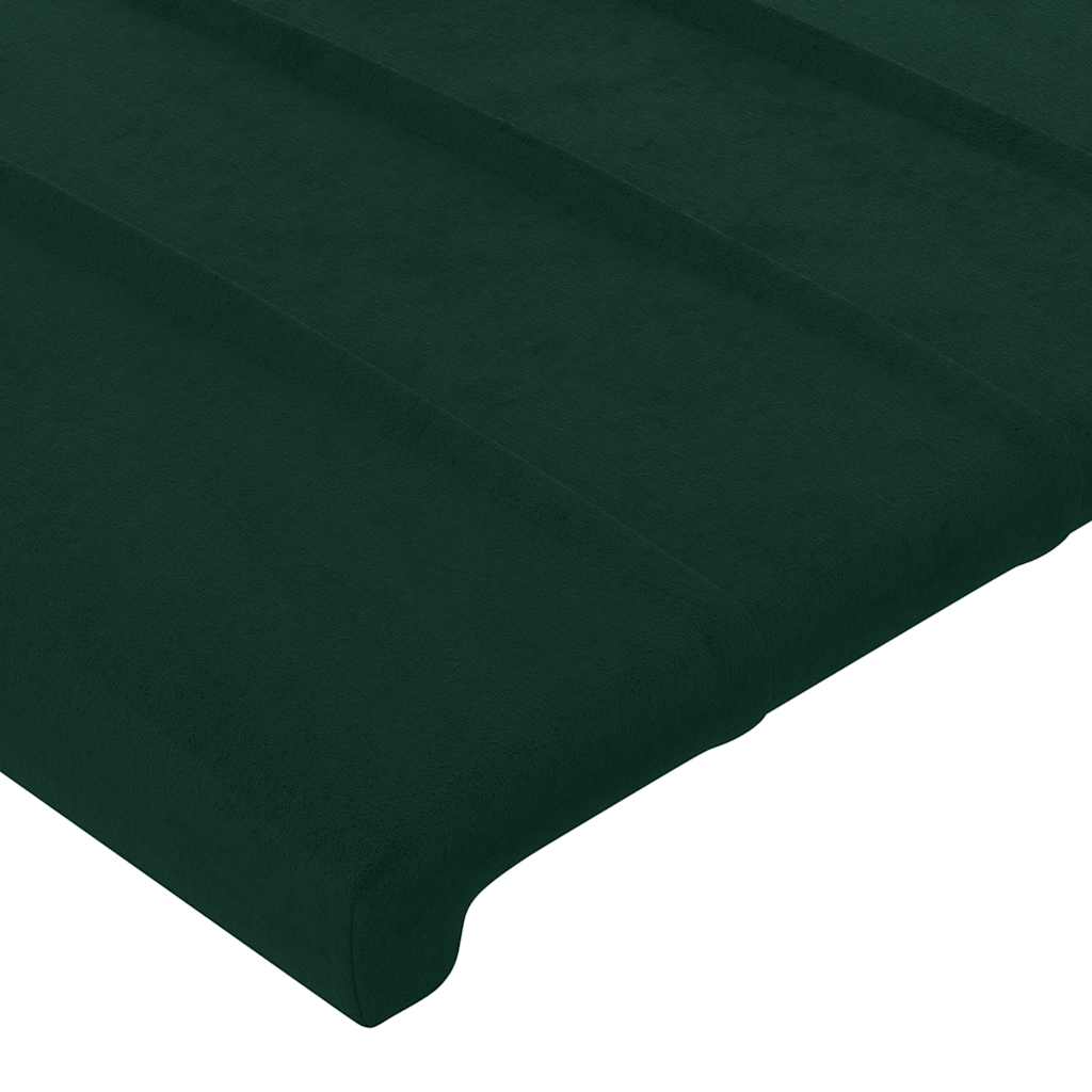 Kopfteil Dunkelgrün 80x5x118/128 cm Samt
