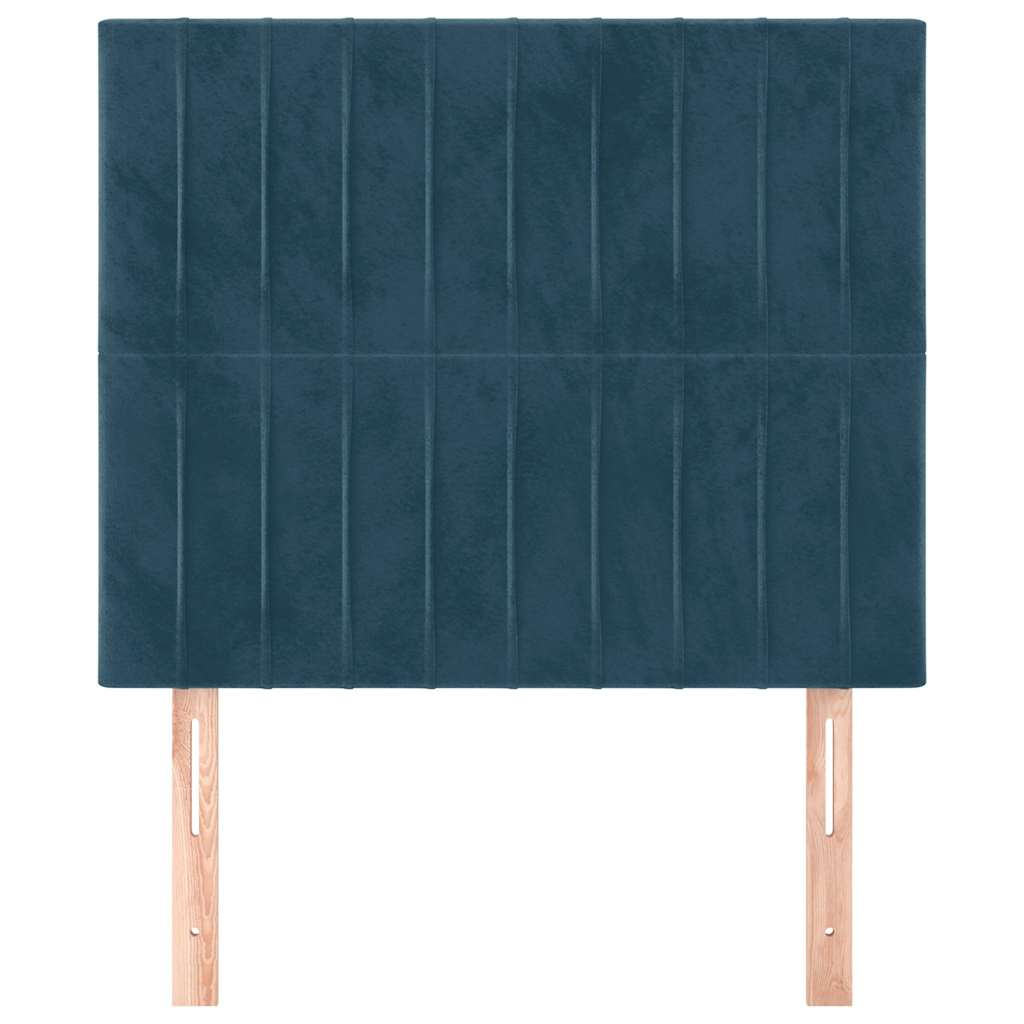 Kopfteil Dunkelblau 80x5x118/128 cm Samt