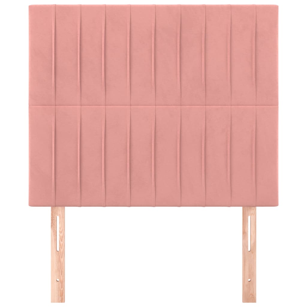 Kopfteil Rosa 80x5x118/128 cm Samt