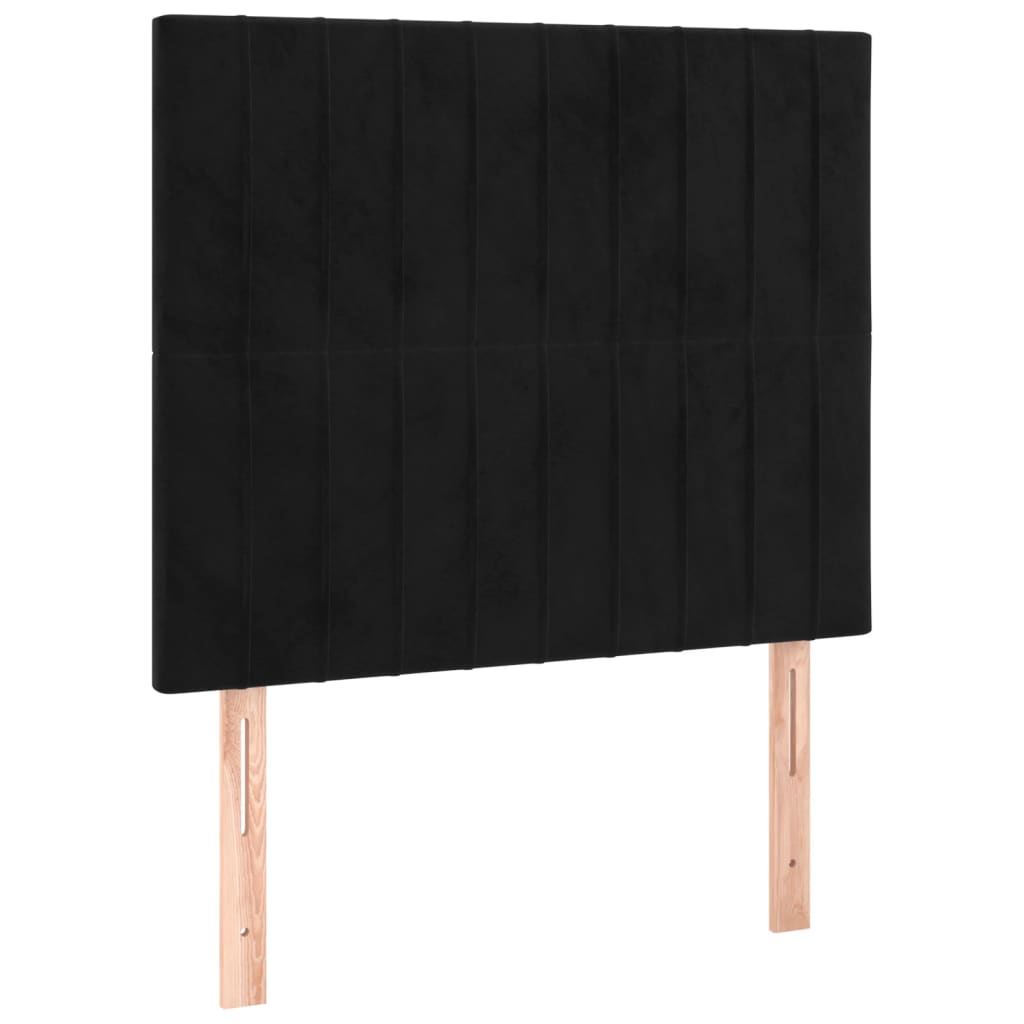 Kopfteil Schwarz 90x5x118/128 cm Samt
