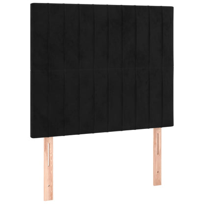 Kopfteil Schwarz 90x5x118/128 cm Samt