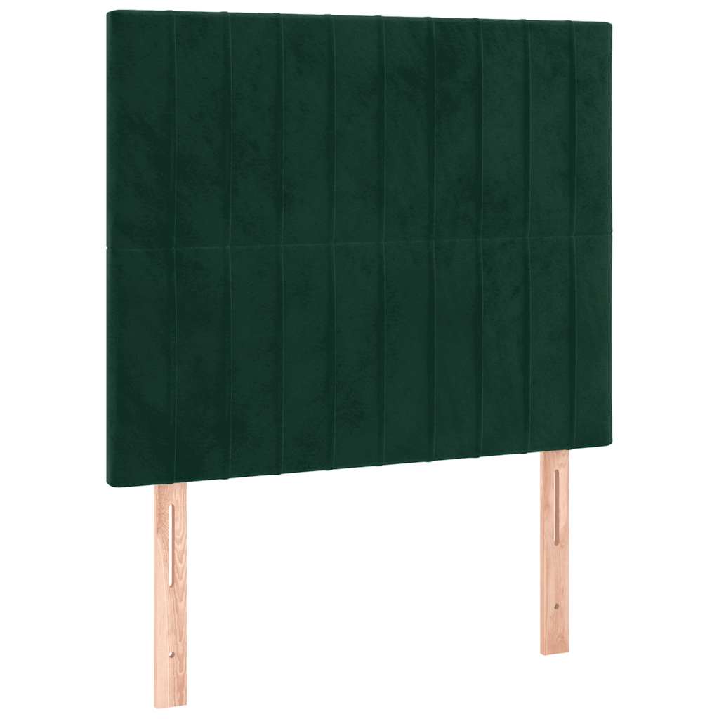 Kopfteil Dunkelgrün 90x5x118/128 cm Samt