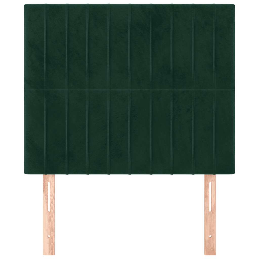 Kopfteil Dunkelgrün 90x5x118/128 cm Samt
