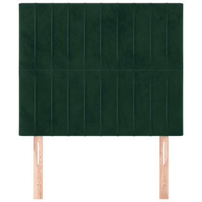 Kopfteil Dunkelgrün 90x5x118/128 cm Samt