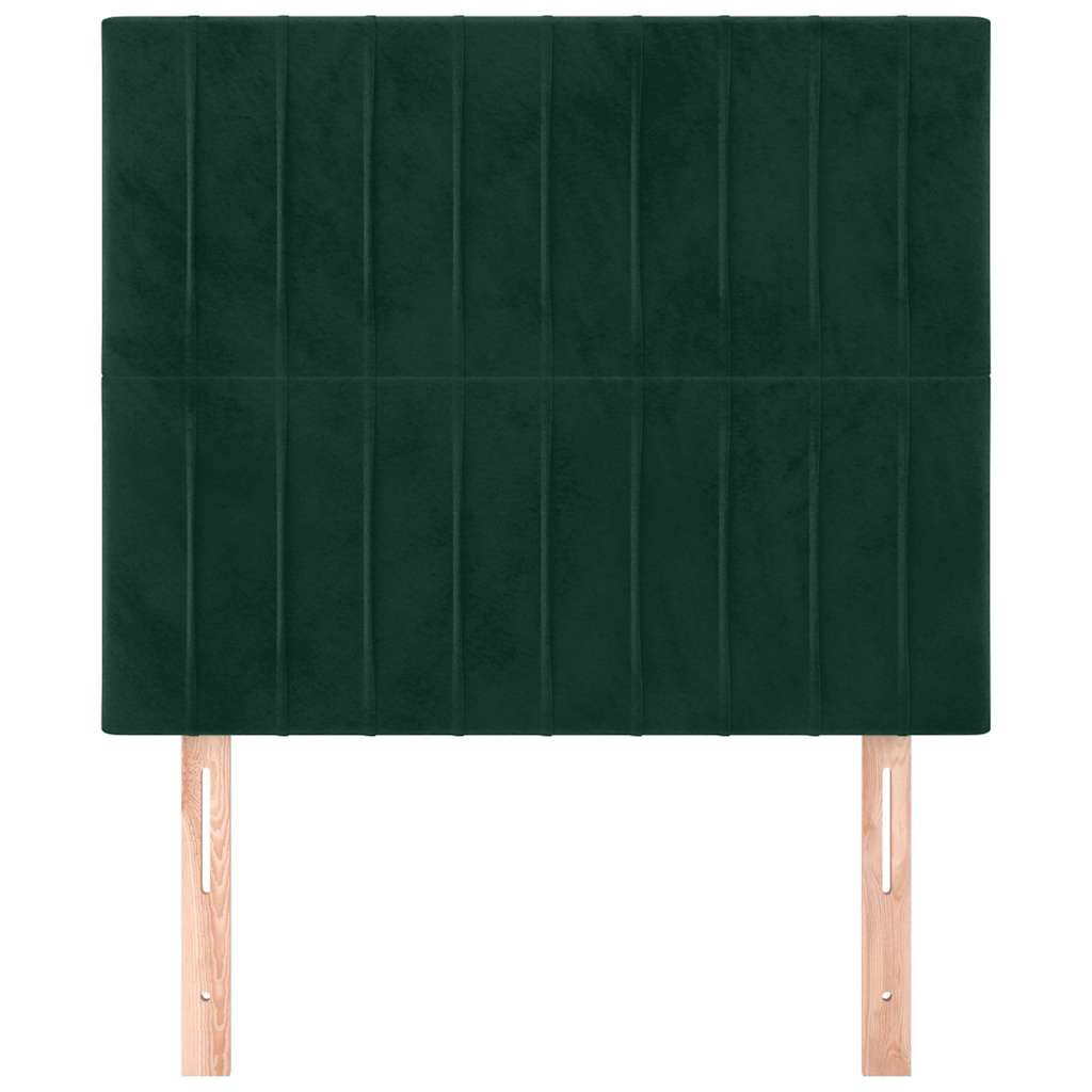 Kopfteil Dunkelgrün 100x5x118/128 cm Samt