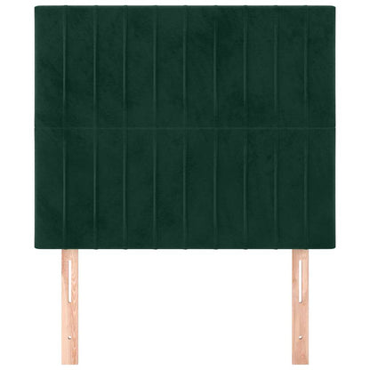 Kopfteil Dunkelgrün 100x5x118/128 cm Samt