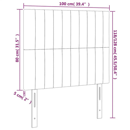 Kopfteil Dunkelgrün 100x5x118/128 cm Samt