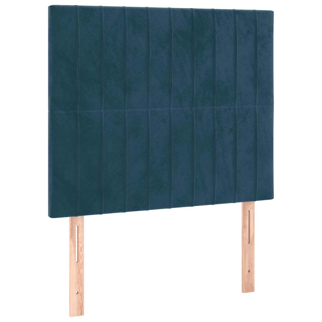 Kopfteil Dunkelblau 100x5x118/128 cm Samt
