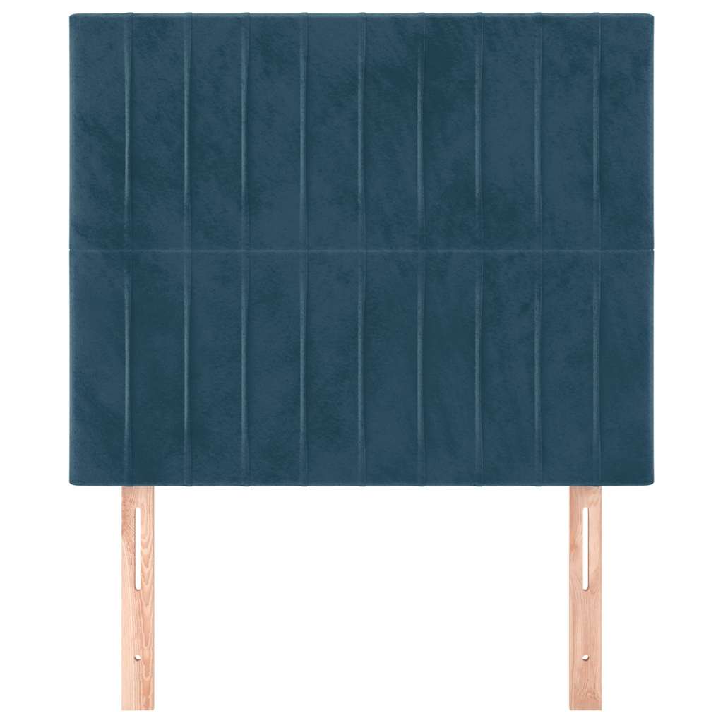 Kopfteil Dunkelblau 100x5x118/128 cm Samt