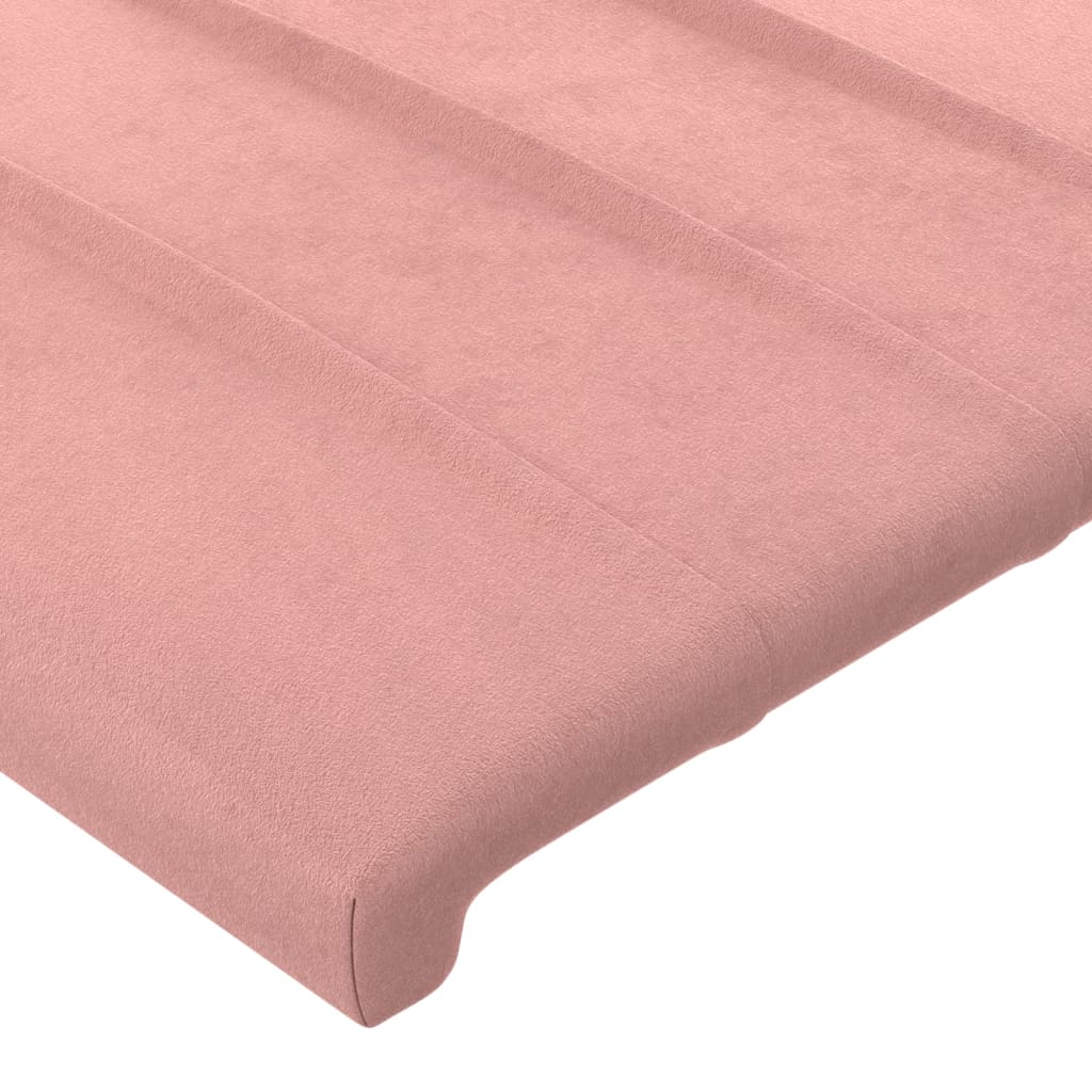 Kopfteil Rosa 100 x 5 x 118/128 cm Samt