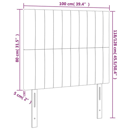 Kopfteil Rosa 100 x 5 x 118/128 cm Samt