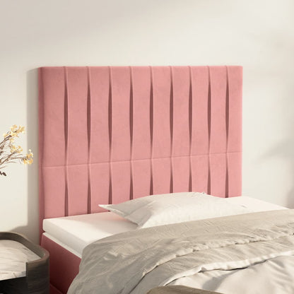 Kopfteil Rosa 100 x 5 x 118/128 cm Samt
