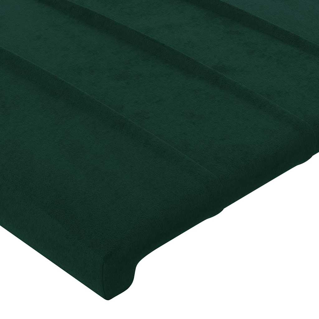Kopfteil Dunkelgrün 144x5x118/128 cm Samt