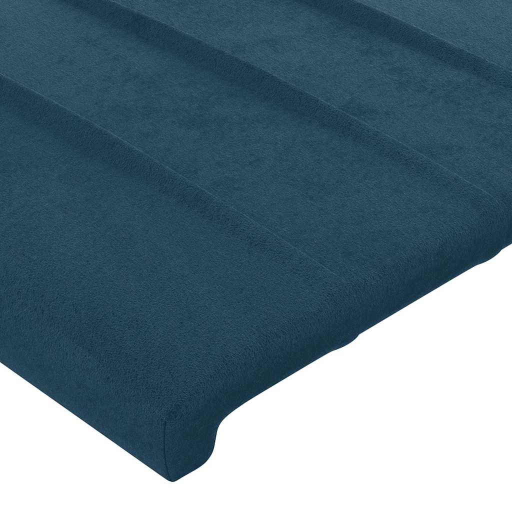 Kopfteil Dunkelblau 144x5x118/128 cm Samt