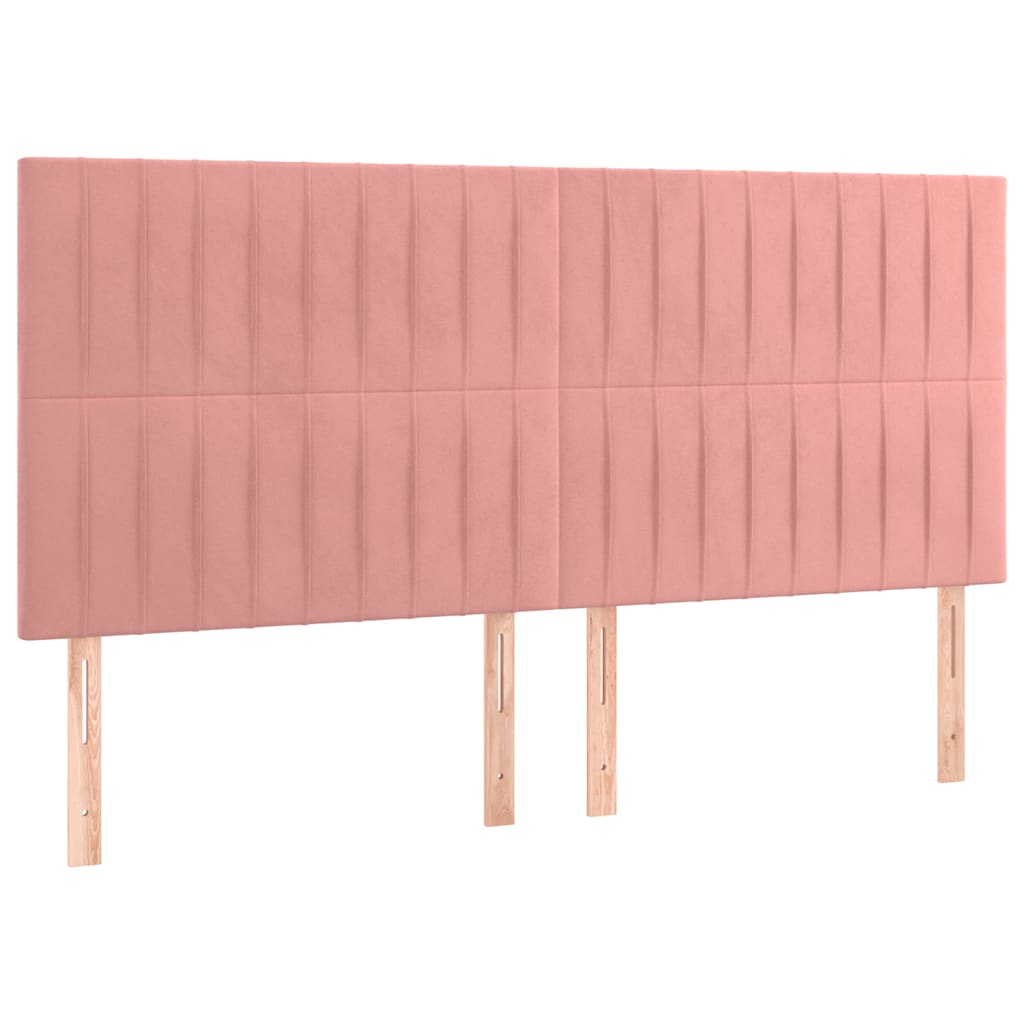 Kopfteil Rosa 180 x 5 x 118/128 cm Samt