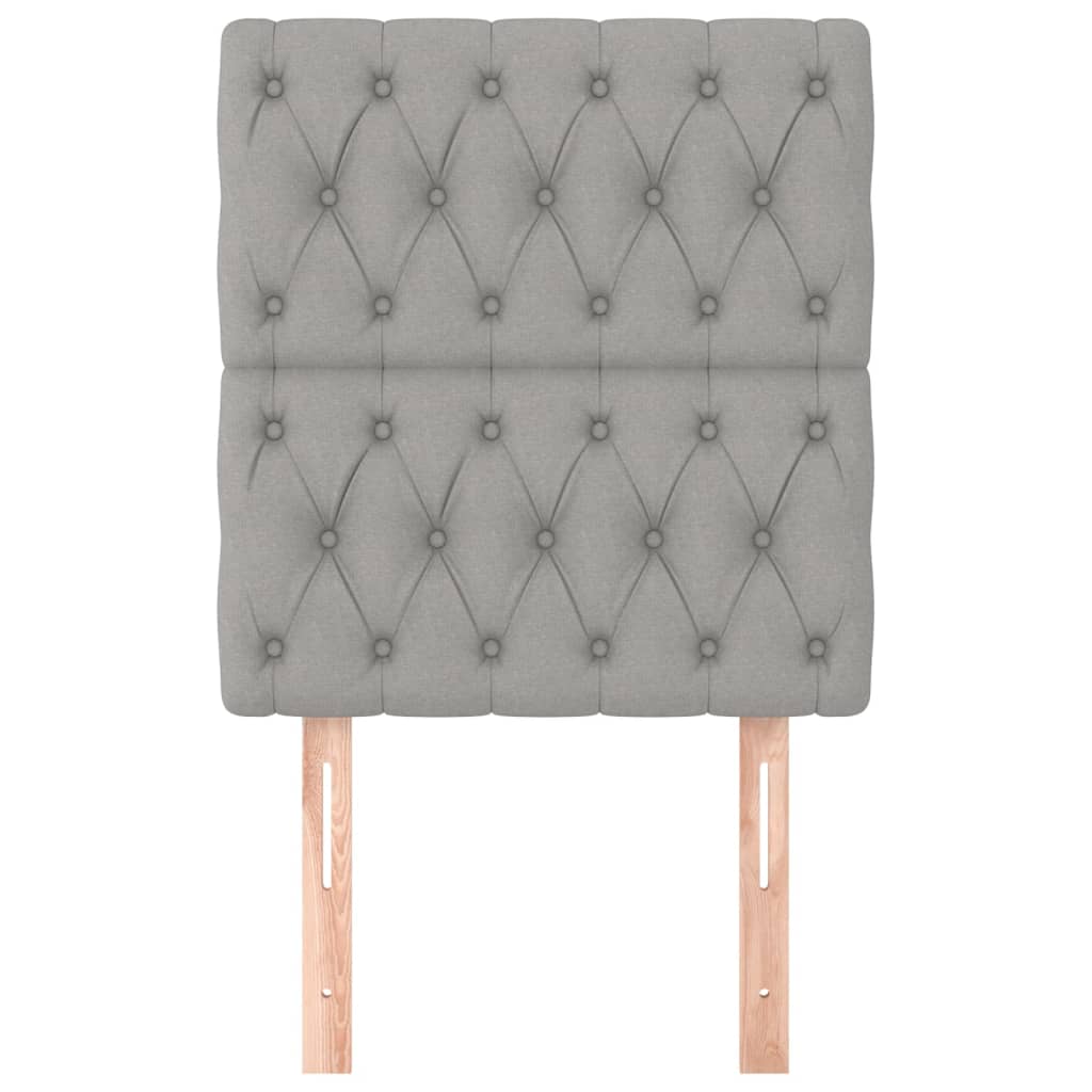Kopfteil Hellgrau 80x7x118/128 cm Stoff