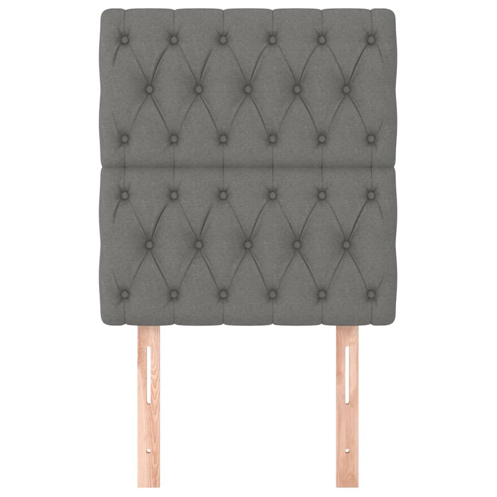 Kopfteil Dunkelgrau 80 x 7 x 118/128 cm Stoff