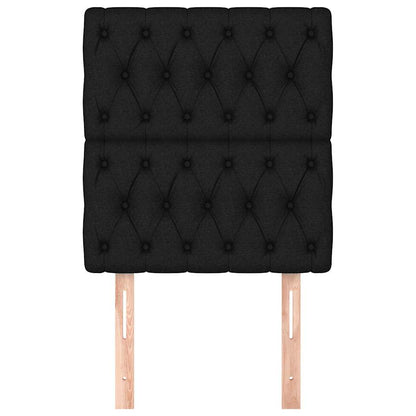 Kopfteil Schwarz 80x7x118/128 cm Stoff