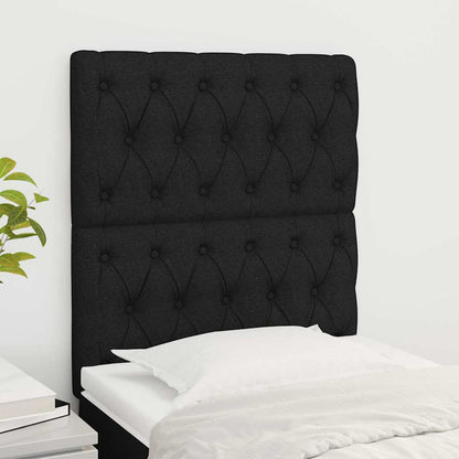 Kopfteil Schwarz 80x7x118/128 cm Stoff