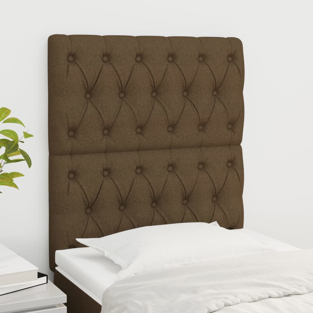Kopfteil Dunkelbraun 80x7x118/128 cm Stoff