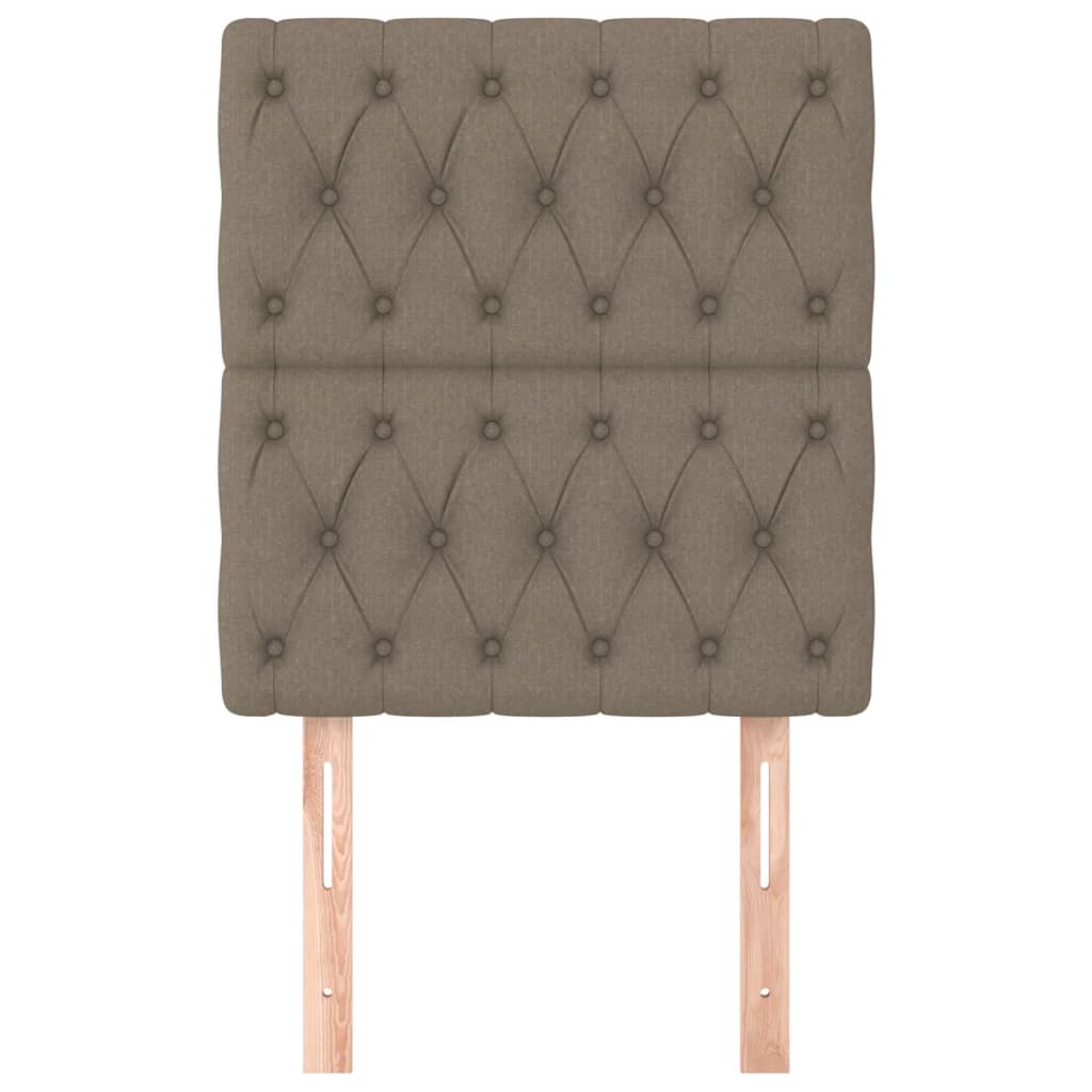Kopfteil Taupe 80x7x118/128 cm Stoff