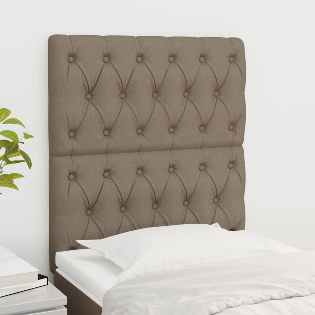 Kopfteil Taupe 80x7x118/128 cm Stoff