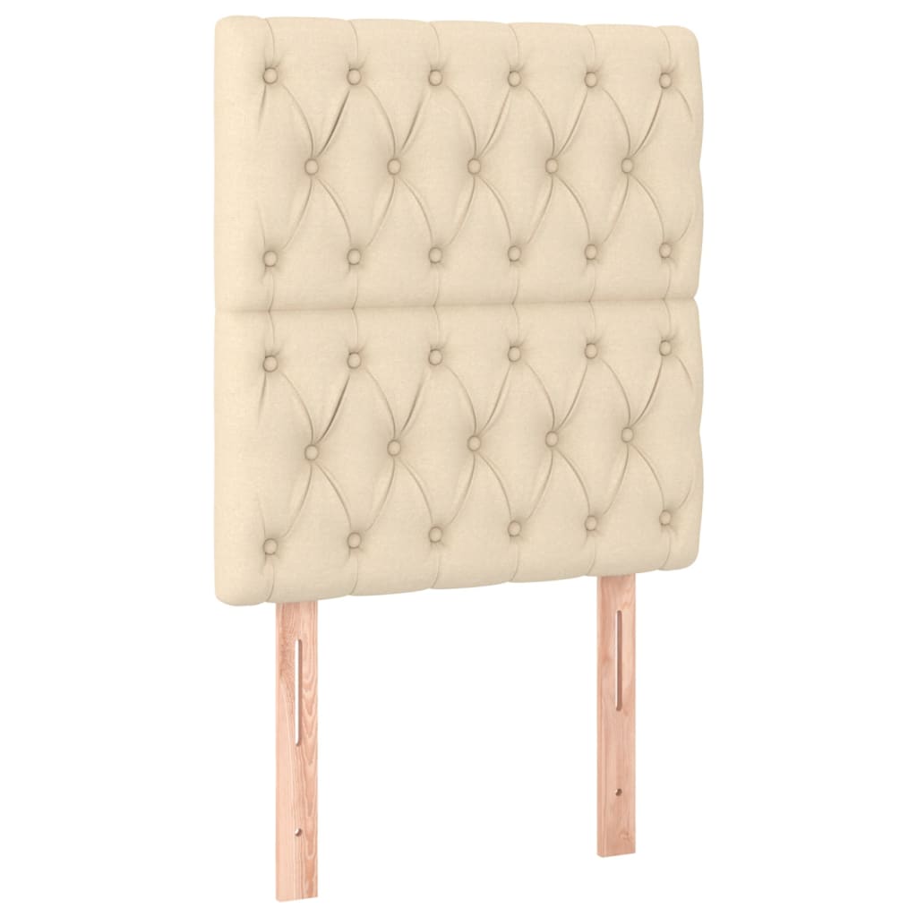 Kopfteil Creme 80x7x118/128 cm Stoff