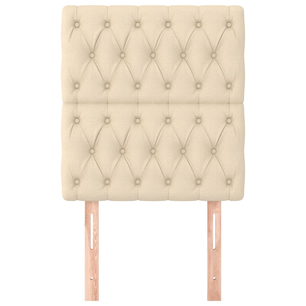 Kopfteil Creme 80x7x118/128 cm Stoff