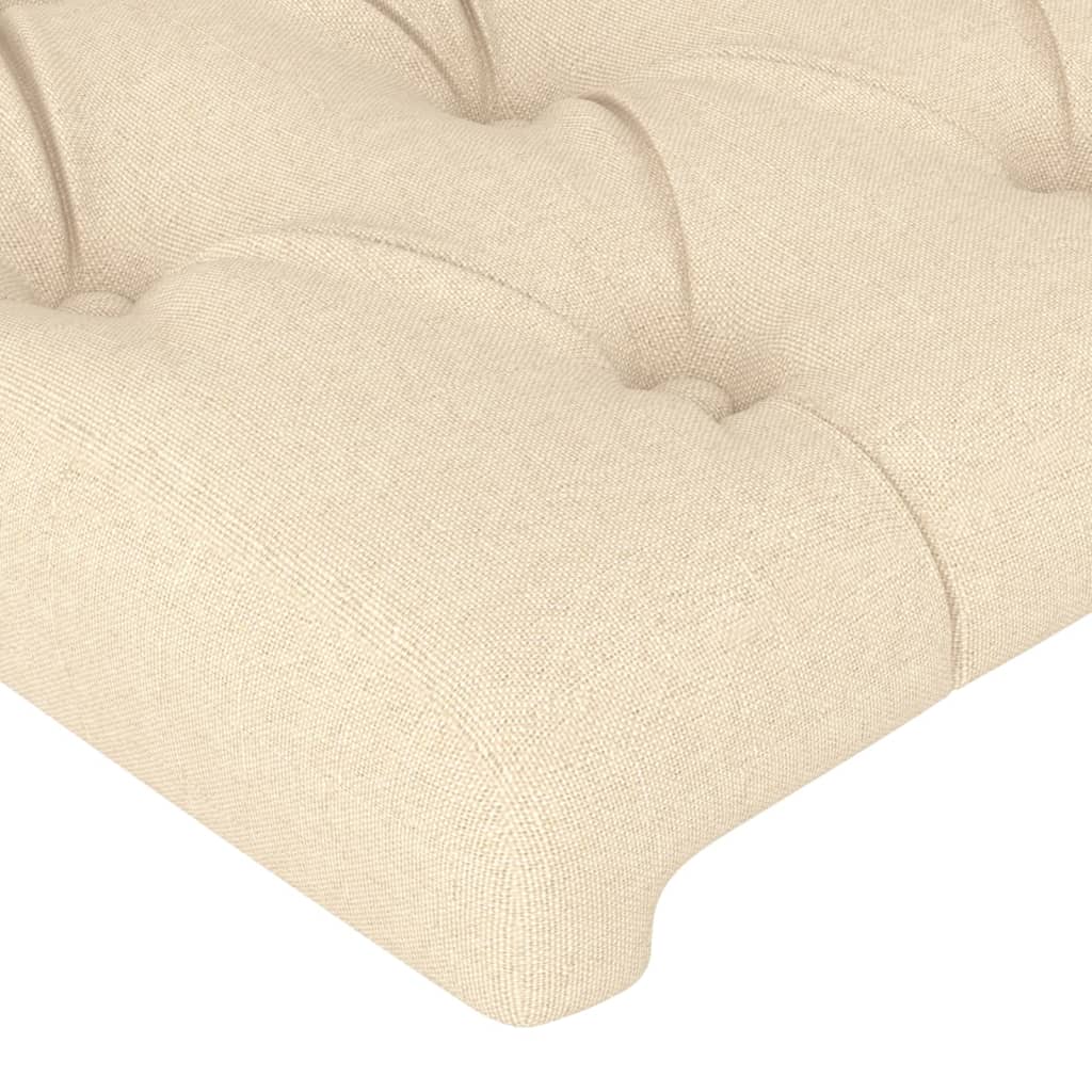 Kopfteil Creme 80x7x118/128 cm Stoff