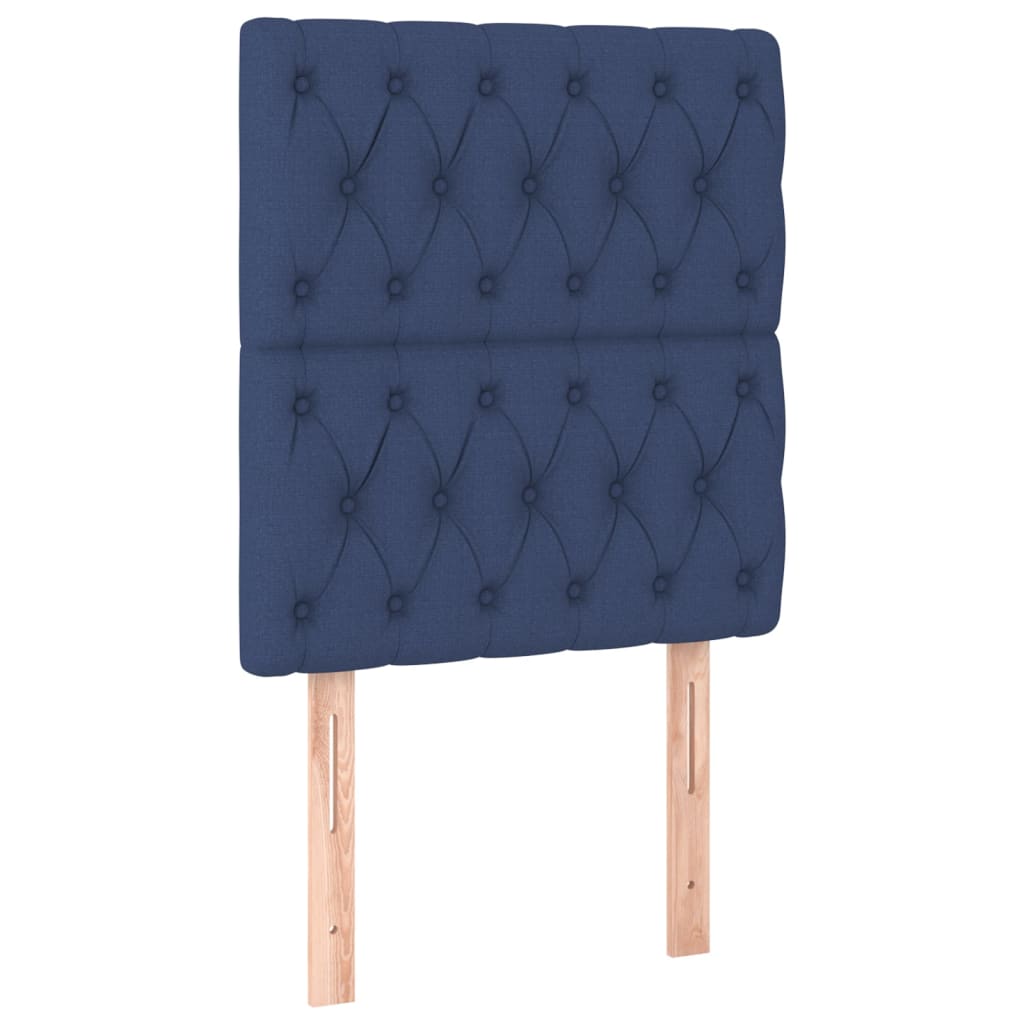 Kopfteil Blau 80x7x118/128 cm Stoff