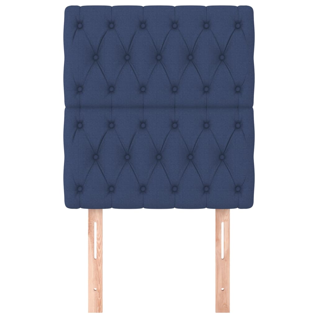 Kopfteil Blau 80x7x118/128 cm Stoff