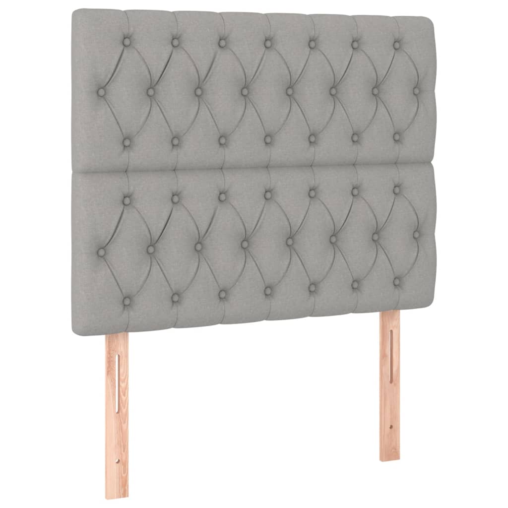 Kopfteil Hellgrau 90 x 7 x 118/128 cm Stoff