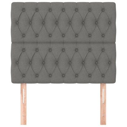 Kopfteil Dunkelgrau 90 x 7 x 118/128 cm Stoff