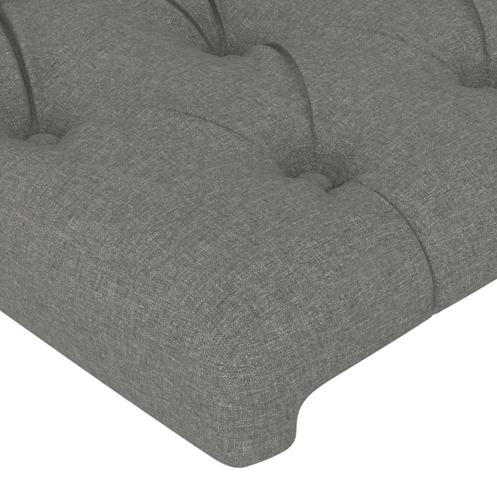 Kopfteil Dunkelgrau 90 x 7 x 118/128 cm Stoff