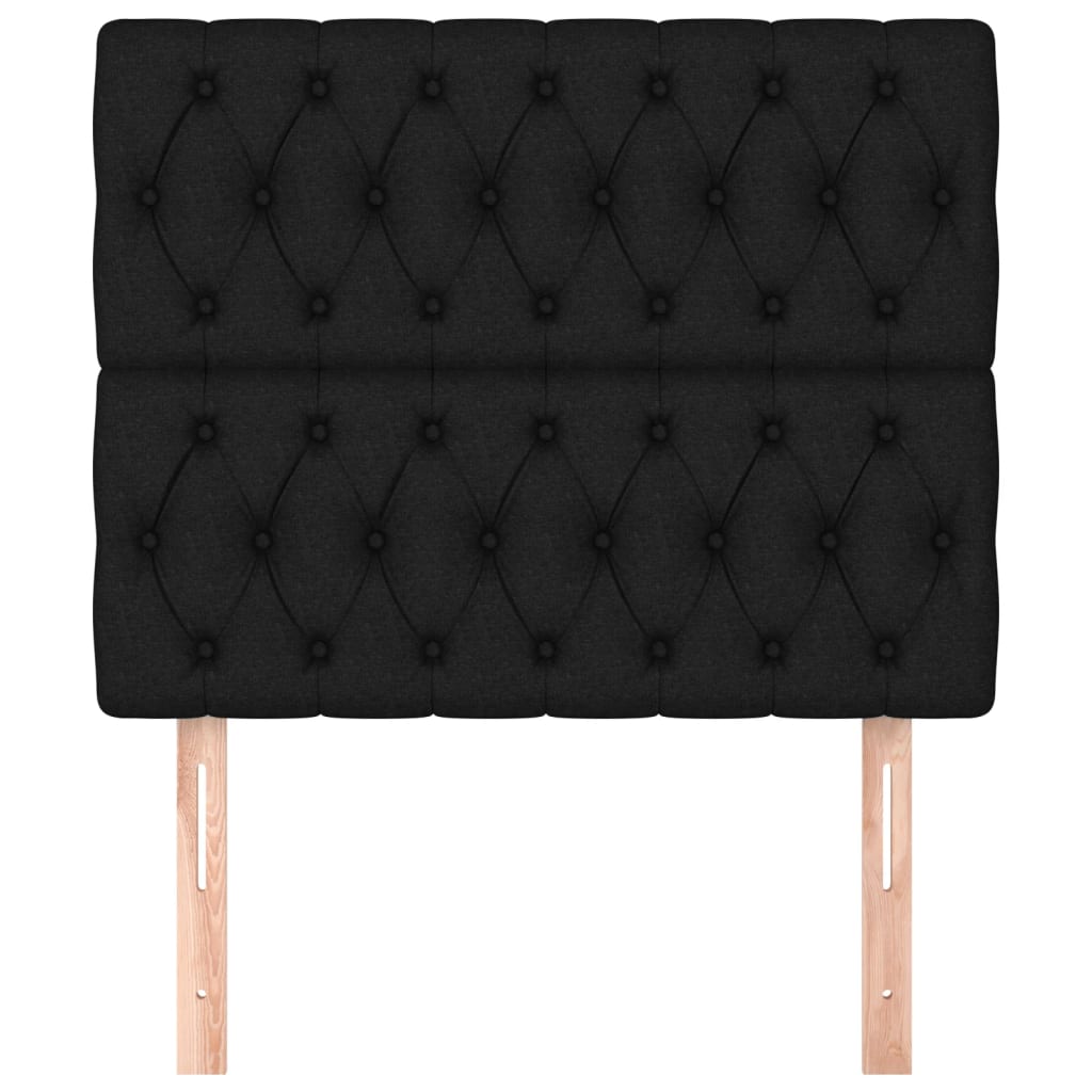 Kopfteil Schwarz 90x7x118/128 cm Stoff