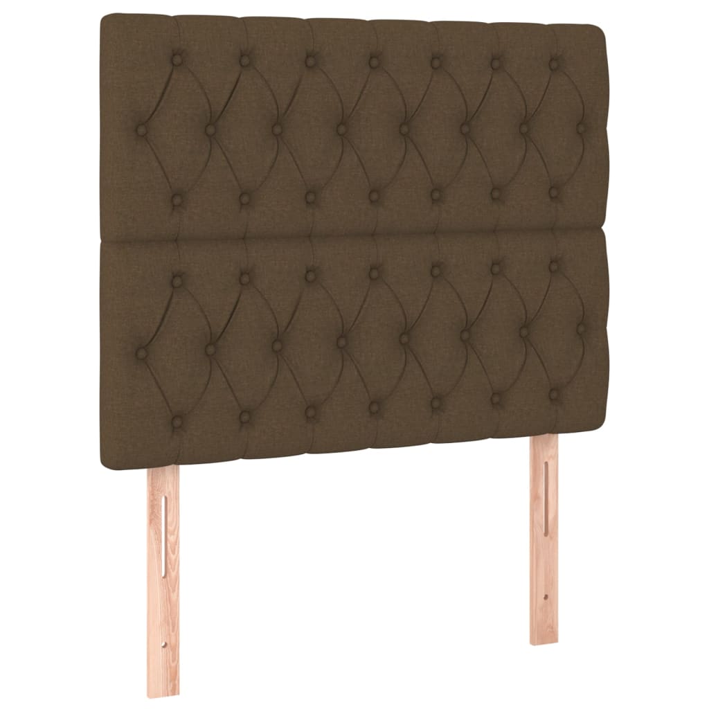 Kopfteil Dunkelbraun 90x7x118/128 cm Stoff