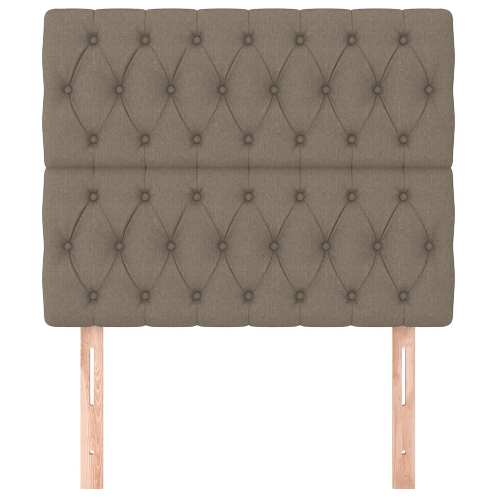 Kopfteil Taupe 90x7x118/128 cm Stoff