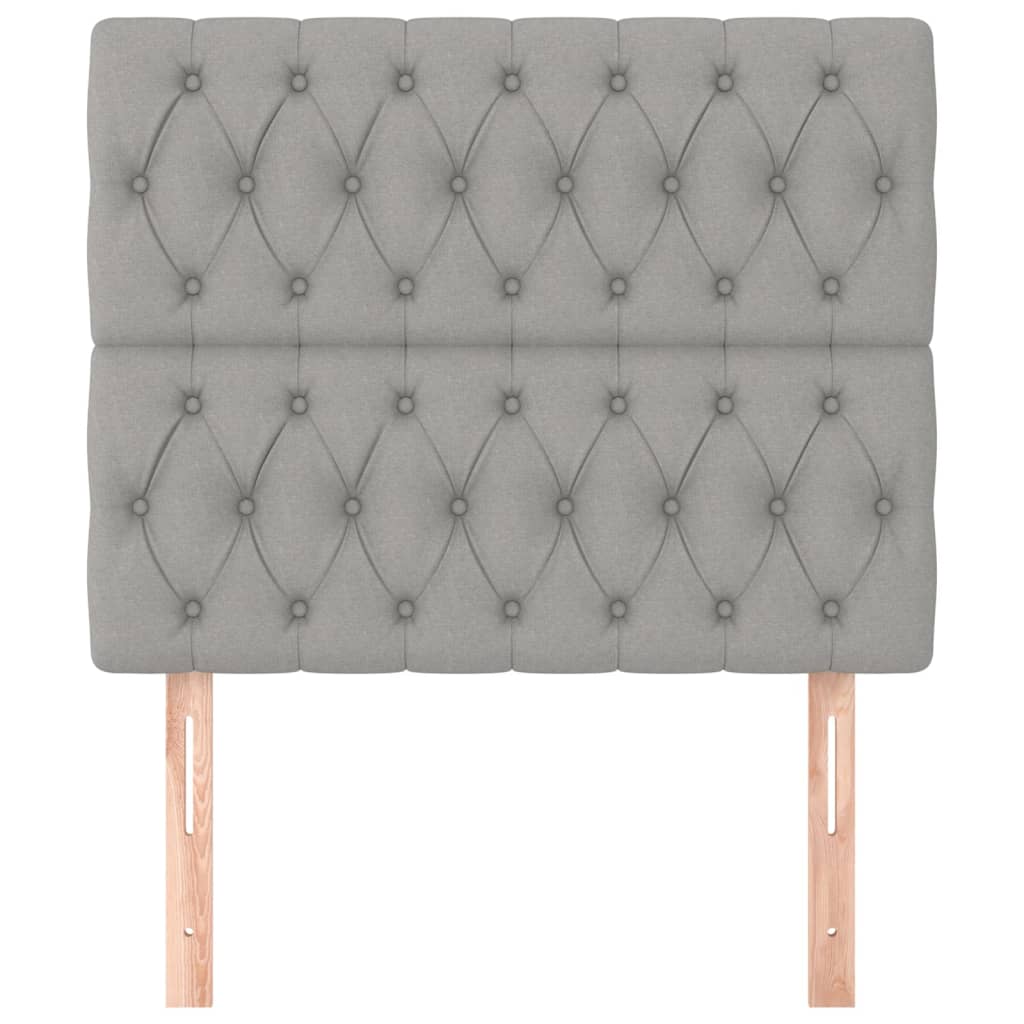 Kopfteil Hellgrau 100 x 7 x 118/128 cm Stoff