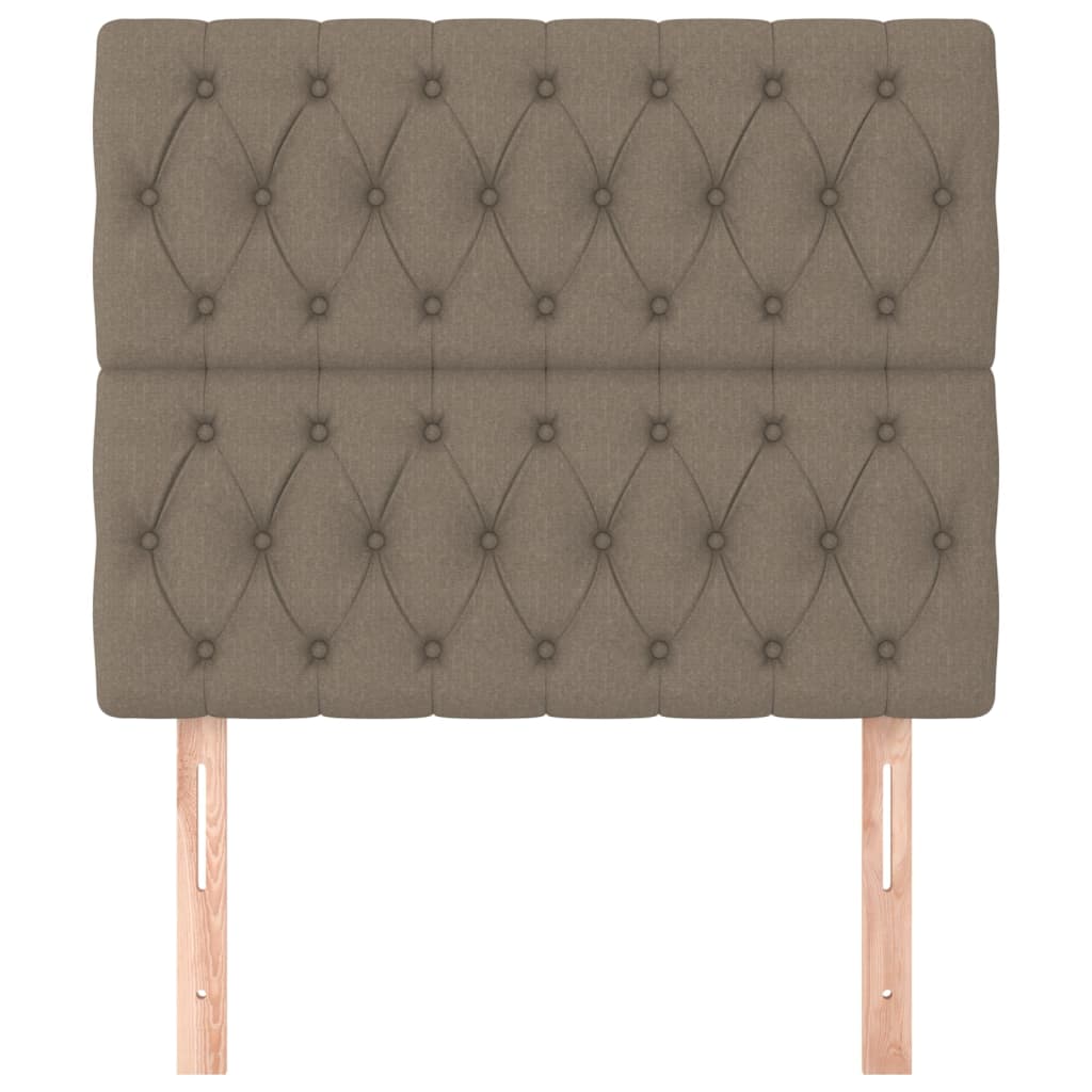 Kopfteil Taupe 100x7x118/128 cm Stoff