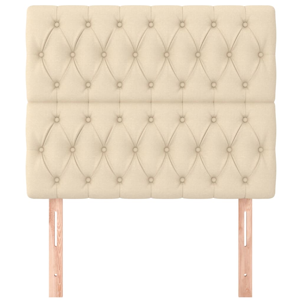 Kopfteil Creme 100x7x118/128 cm Stoff