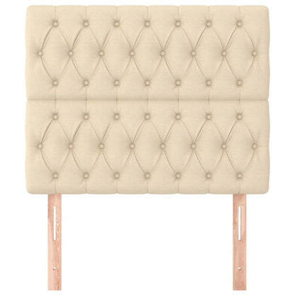 Kopfteil Creme 100x7x118/128 cm Stoff