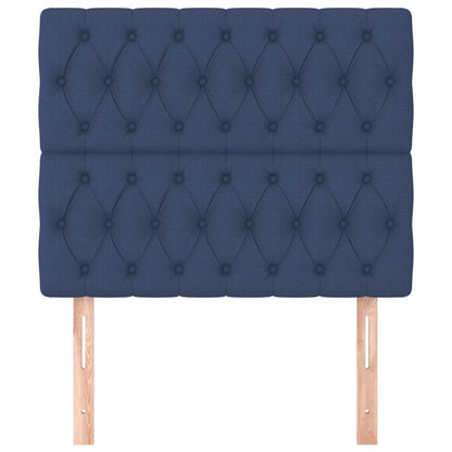 Kopfteil Blau 100 x 7 x 118/128 cm Stoff