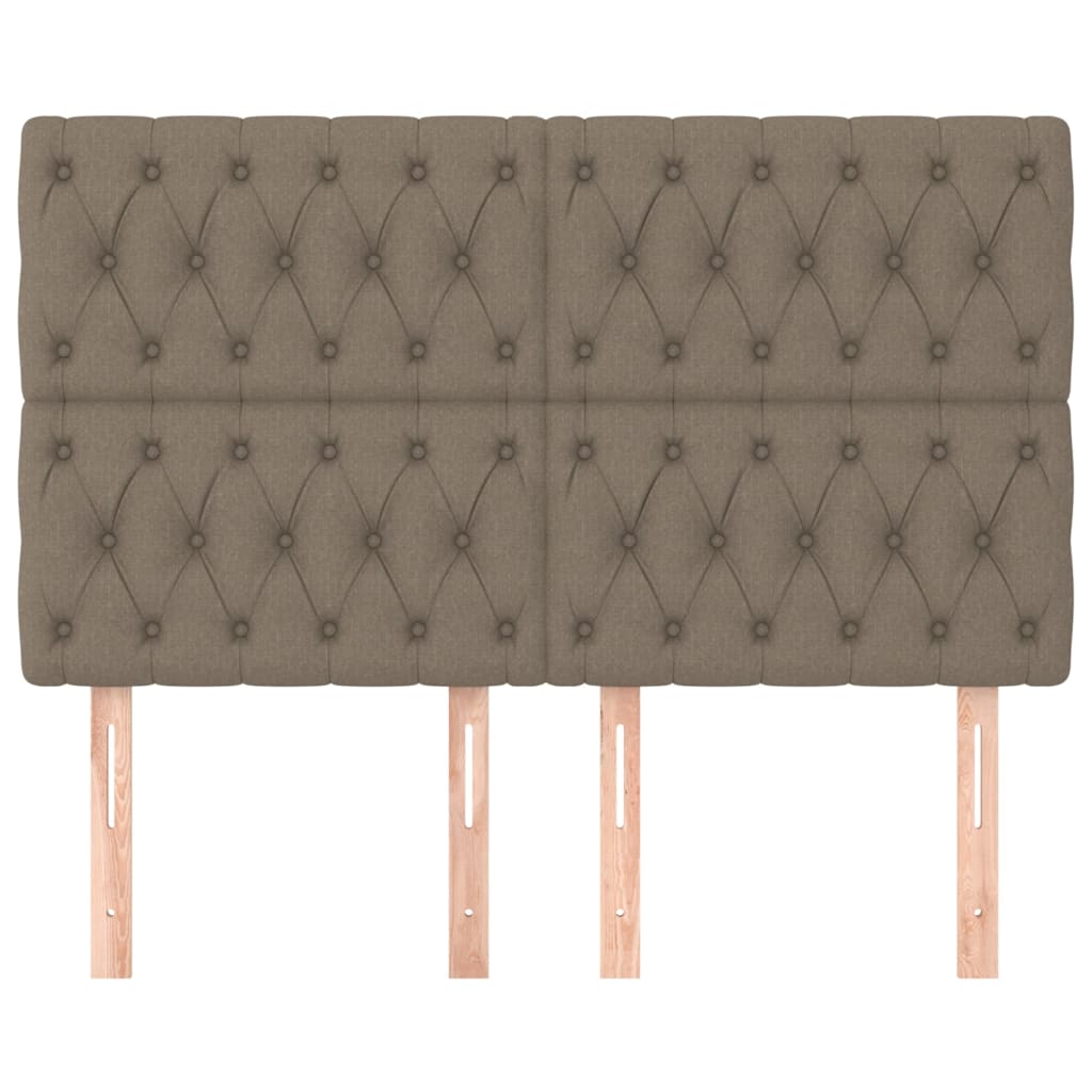 Kopfteil Taupe 144x7x118/128 cm Stoff
