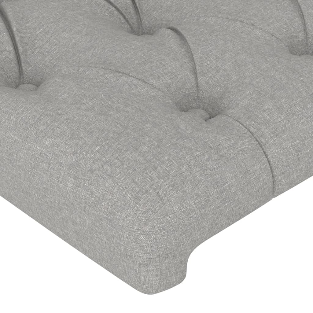 Kopfteil Hellgrau 160 x 7 x 118/128 cm Stoff
